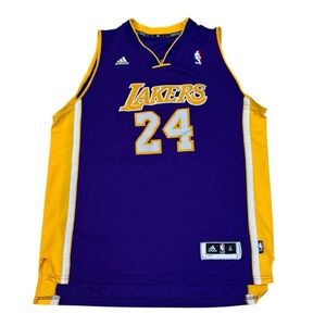 Kobe Bryant #24 Los Angeles Lakers Boys Basketball Adidas Stitched Jersey XL